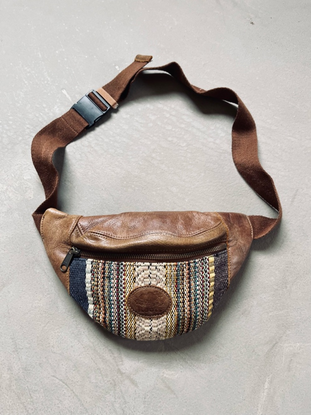Roots Embroidered Pattern Belt Bag Crossbody Fanny Pack